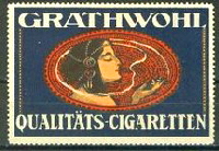 Grathwohl Cigaretten Frauenkopf dblau